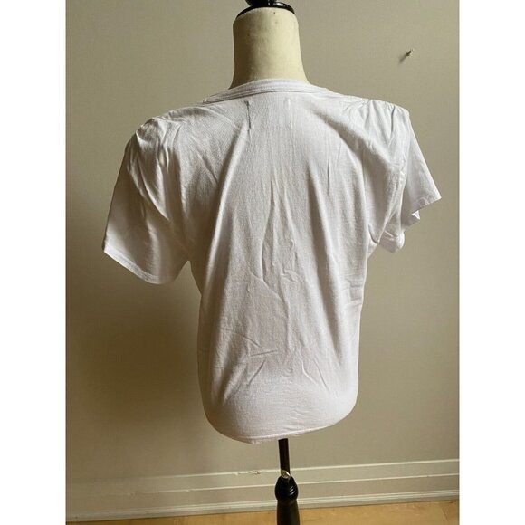 CITIZEN Of Humanity BNWOT Sz XSmall "Cecilia" White Tshirt NEW Padded Shoulders - Picture 4 of 9
